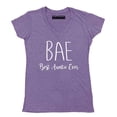 thumbnail image 1 of P&B BAE Best Auntie Ever Funny Women's V-neck, Heather Purple, M, 1 of 2