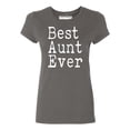 thumbnail image 1 of P&B Best Aunt Ever Women's T-shirt, Charcoal, 2XL, 1 of 2