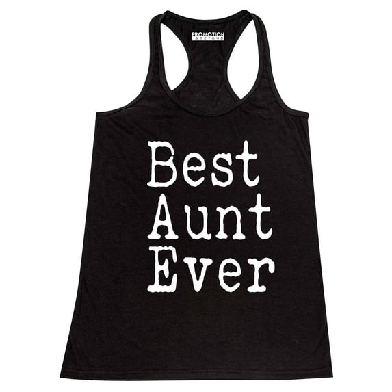 P&B Best Aunt Ever Women's Tank Top, Black, XL