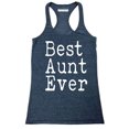 thumbnail image 1 of P&B Best Aunt Ever Women's Tank Top, Heather Navy, XL, 1 of 2