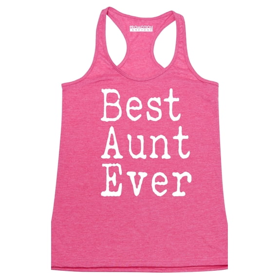 P&B Best Aunt Ever Women's Tank Top, Heather Pink, 2XL