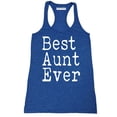 thumbnail image 1 of P&B Best Aunt Ever Women's Tank Top, Heather Royal, L, 1 of 2