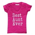 thumbnail image 1 of P&B Best Aunt Ever Women's V-neck, Pink, S, 1 of 2