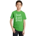 thumbnail image 1 of P&B Best Aunt Ever Youth T-shirt, Green, XL, 1 of 2