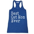 thumbnail image 1 of P&B Best Cat Mom Ever Funny Women's Tank Top, Heather Royal, XL, 1 of 2