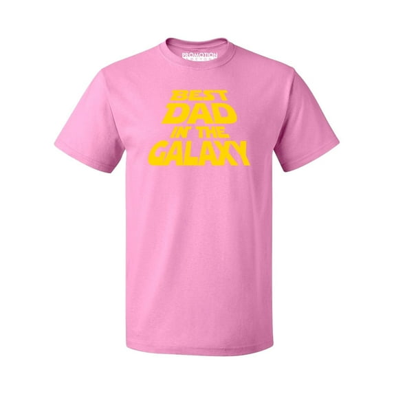 P&B Best Dad In The Galaxy Men's T-shirt, Azalea Pink, S