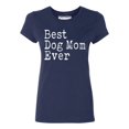 thumbnail image 1 of P&B Best Dog Mom Ever Women's T-shirt, Navy, M, 1 of 2