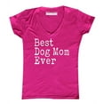thumbnail image 1 of P&B Best Dog Mom Ever Women's V-neck, Pink, XL, 1 of 2