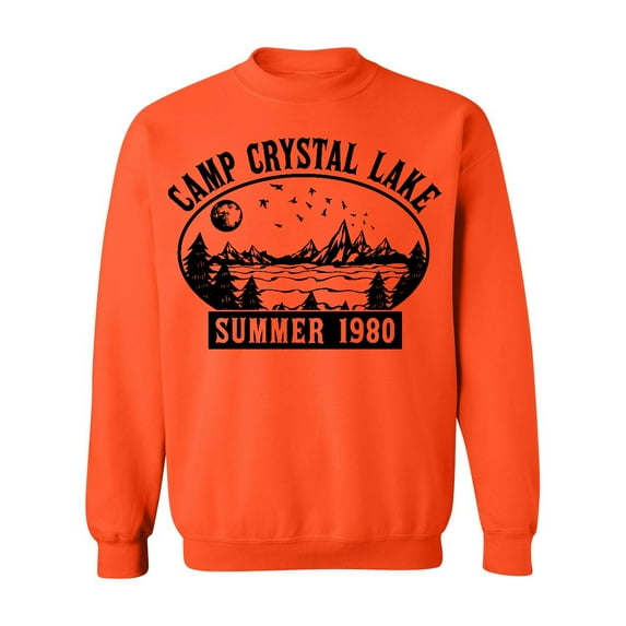 P&B Camp Crystal Lake Halloween Parody Costume Crewneck Sweatshirt, 2XL, Orange