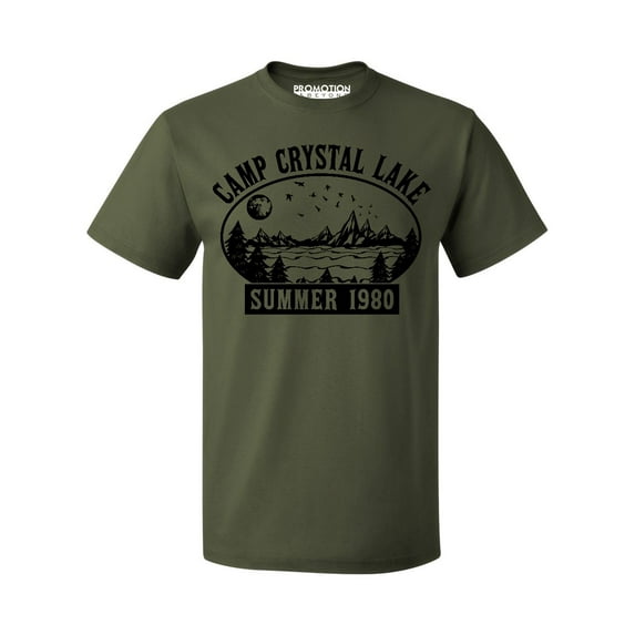 P&B Camp Crystal Lake Halloween Parody Costume Men's T-shirt, XL, Military