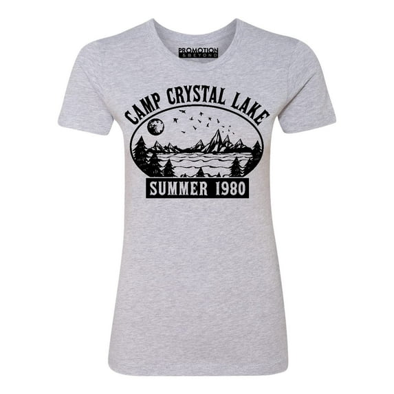 P&B Camp Crystal Lake Halloween Parody Costume Women's T-shirt, 2XL, H. Grey