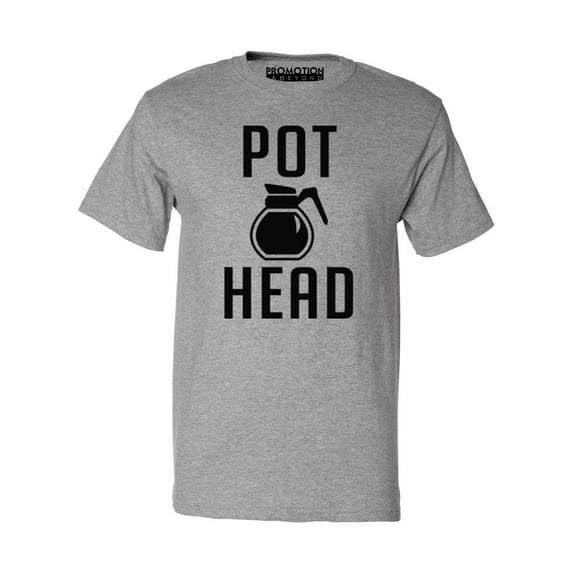 P&B Coffee Pot Head Men's T-shirt, Heather Gray, L