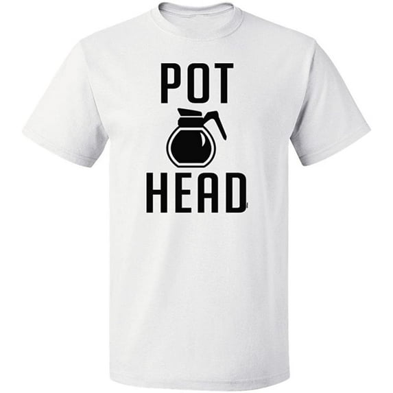 P&B Coffee Pot Head Men's T-shirt, White, XL