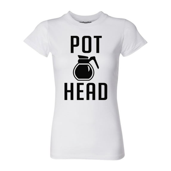 P&B Coffee Pot Head Women's T-shirt, White, 2XL