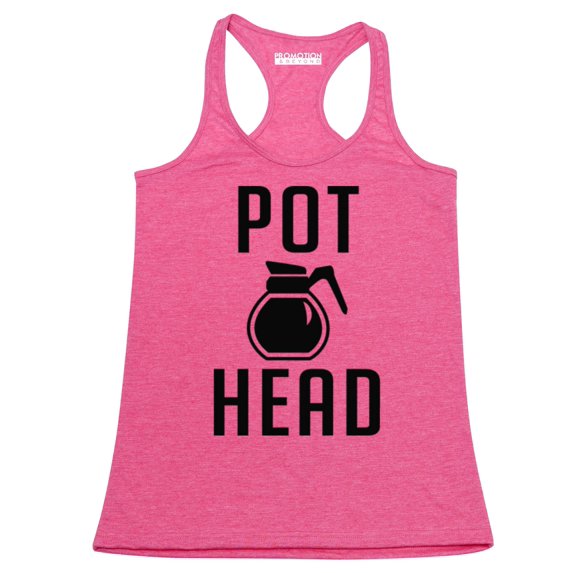 P&B Coffee Pot Head Women's Tank Top, Heather Pink, XL