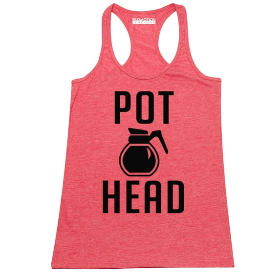 P&B Coffee Pot Head Women's Tank Top, Heather Red, XL