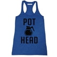 thumbnail image 1 of P&B Coffee Pot Head Women's Tank Top, Heather Royal, XL, 1 of 2