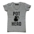 thumbnail image 1 of P&B Coffee Pot Head Women's V-neck, Heather Gray, M, 1 of 2