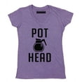 thumbnail image 1 of P&B Coffee Pot Head Women's V-neck, Heather Purple, S, 1 of 2