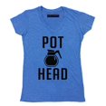 thumbnail image 1 of P&B Coffee Pot Head Women's V-neck, Heather Royal, M, 1 of 2