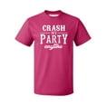 thumbnail image 1 of P&B Crash My Party Anytime Funny Men's T-shirt, Cyber Pink, L, 1 of 2