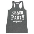 thumbnail image 1 of P&B Crash My Party Anytime Funny Women's Tank Top, Heather Charcoal, S, 1 of 2