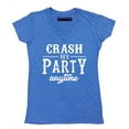 thumbnail image 1 of P&B Crash My Party Anytime Funny Women's V-neck, Heather Royal, 2XL, 1 of 2