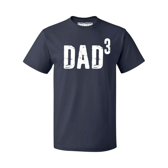 P&B Dad of 3, Dad Cubed Men's T-shirt, Navy, M