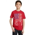 thumbnail image 1 of P&B Distressed USA Flag 4th of July Independence Day Youth T-shirt, Red, M, 1 of 2