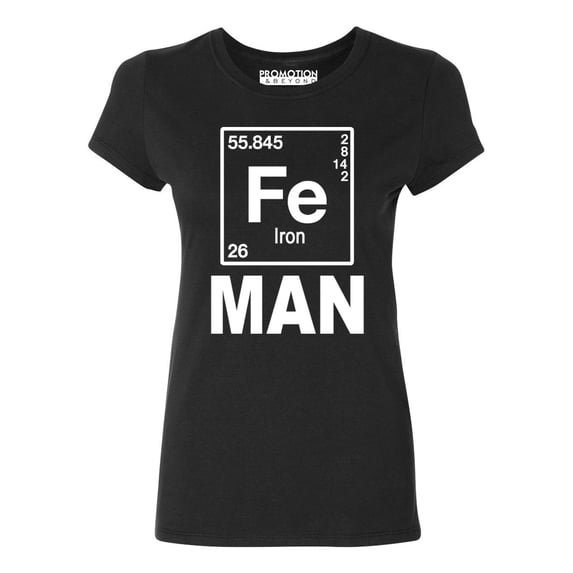 P&B Fe (Iron) Man Element Women's T-shirt, Black, S