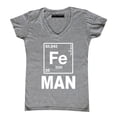 thumbnail image 1 of P&B Fe (Iron) Man Element Women's V-neck, Heather Gray, M, 1 of 2