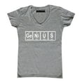 thumbnail image 1 of P&B Genius Periodic Table Funny Women's V-neck, Heather Gray, M, 1 of 2