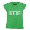 thumbnail image 1 of P&B Genius Periodic Table Funny Women's V-neck, Heather Green, M, 1 of 2