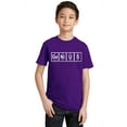 thumbnail image 1 of P&B Genius Periodic Table Funny Youth T-shirt, Purple, M, 1 of 2