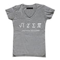 thumbnail image 1 of P&B I Ate Some Pie It was Delicious Women's V-neck, Heather Gray, S, 1 of 2