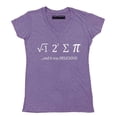 thumbnail image 1 of P&B I Ate Some Pie It was Delicious Women's V-neck, Heather Purple, S, 1 of 2