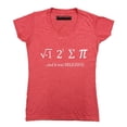 thumbnail image 1 of P&B I Ate Some Pie It was Delicious Women's V-neck, Heather Red, 2XL, 1 of 2