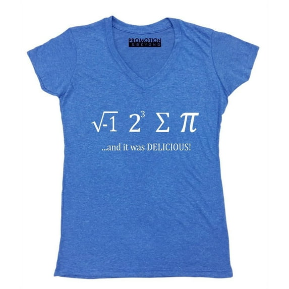 P&B I Ate Some Pie It was Delicious Women's V-neck, Heather Royal, XL