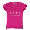 thumbnail image 1 of P&B I Ate Some Pie It was Delicious Women's V-neck, Pink, M, 1 of 2