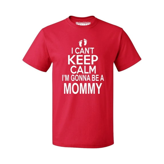 P&B I Can’t Keep Calm I'm Going to Be A Mommy Men's T-shirt, Red, L