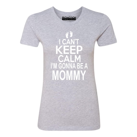 P&B I Can’t Keep Calm I'm Going to Be A Mommy Women's T-shirt, Heather Gray, XL