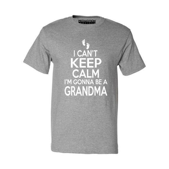 P&B I Cant Keep Calm I'm Gonna Be a GRANDMA Men's T-shirt, Heather Gray, S