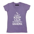 thumbnail image 1 of P&B I Cant Keep Calm I'm Gonna Be a GRANDMA Women's V-neck, Heather Purple, M, 1 of 2