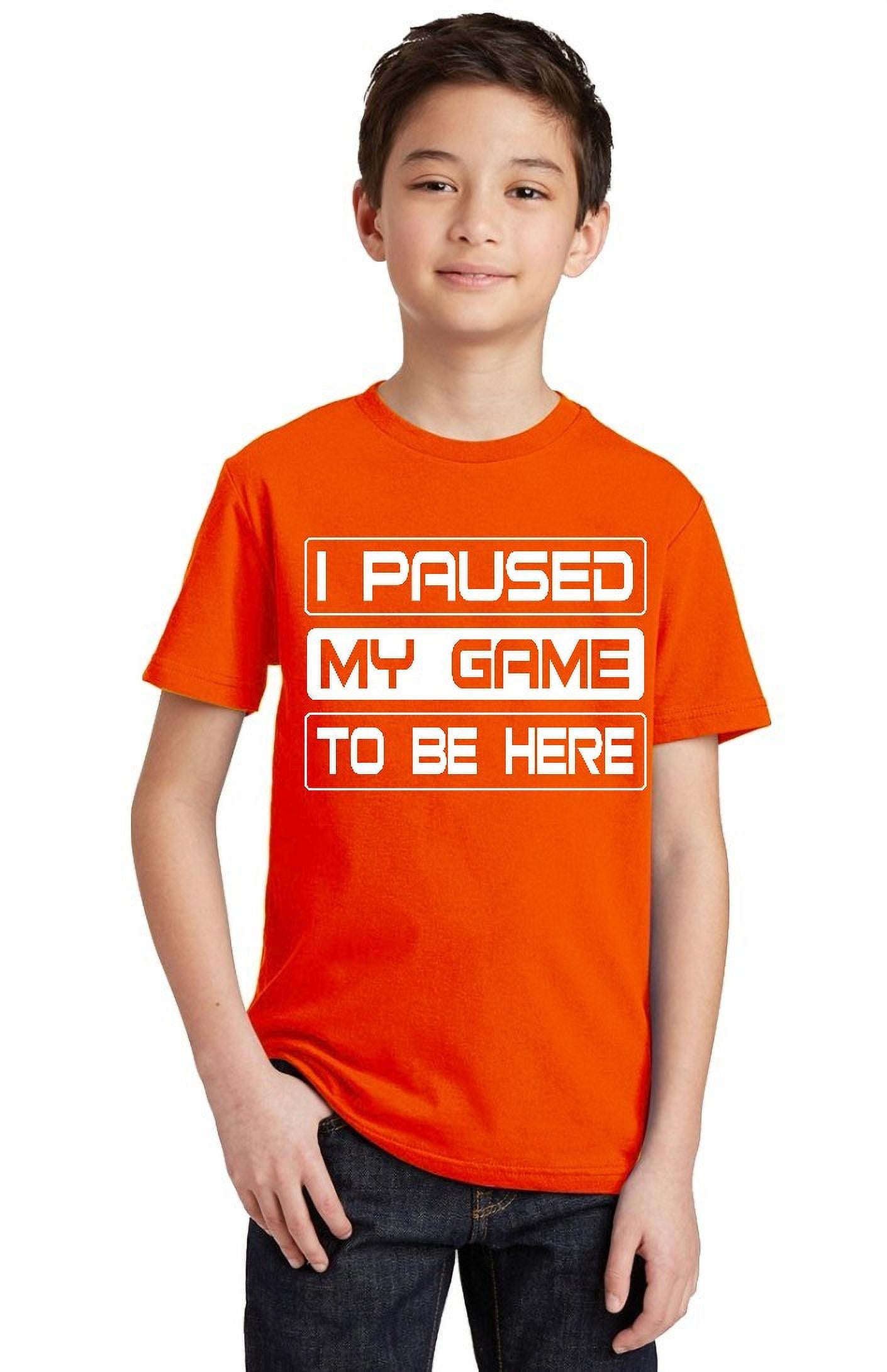 P&B I Paused My Game To Be Here Funny Gamer Youth T-shirt