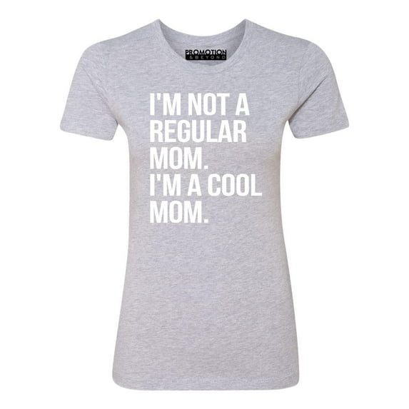 P&B Im Not A Regular Mom Im A Cool Mom Women's T-shirt, Heather Gray, L
