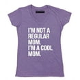 thumbnail image 1 of P&B Im Not A Regular Mom Im A Cool Mom Women's V-neck, Heather Purple, XL, 1 of 2