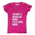 thumbnail image 1 of P&B Im Not A Regular Mom Im A Cool Mom Women's V-neck, Pink, XL, 1 of 2