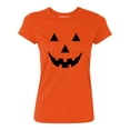 thumbnail image 1 of P&B Jack O Lantern Pumpkin Face Funny Halloween Women's T-shirt, 2XL, Orange, 1 of 2