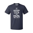 thumbnail image 1 of P&B KEEP CALM PAPA WILL FIX IT Men's T-shirt, Navy, 3XL, 1 of 2