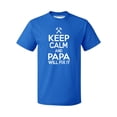 thumbnail image 1 of P&B KEEP CALM PAPA WILL FIX IT Men's T-shirt, Royal, L, 1 of 2